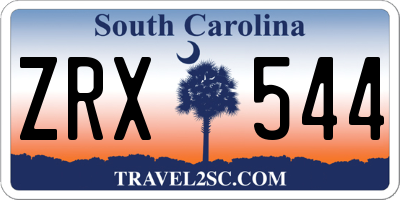 SC license plate ZRX544