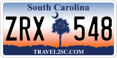SC license plate ZRX548