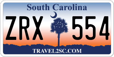 SC license plate ZRX554