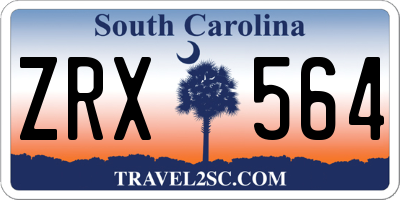 SC license plate ZRX564