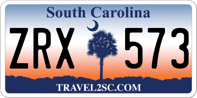 SC license plate ZRX573