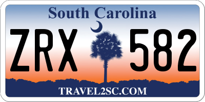 SC license plate ZRX582