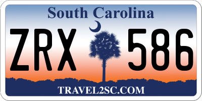 SC license plate ZRX586