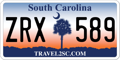 SC license plate ZRX589