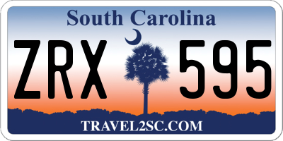 SC license plate ZRX595