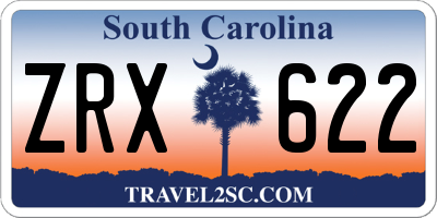 SC license plate ZRX622