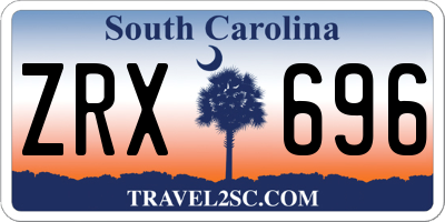 SC license plate ZRX696