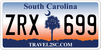 SC license plate ZRX699