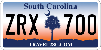 SC license plate ZRX700