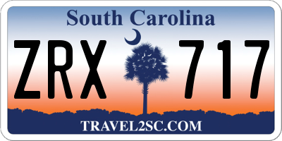SC license plate ZRX717
