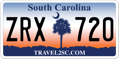 SC license plate ZRX720