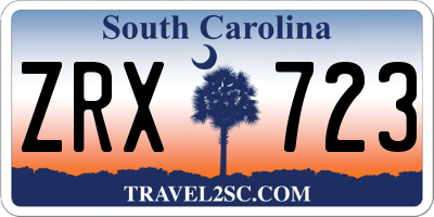 SC license plate ZRX723
