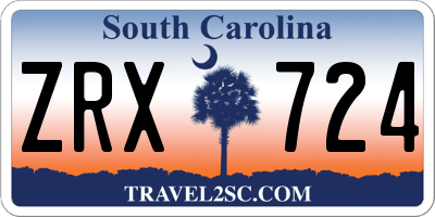 SC license plate ZRX724