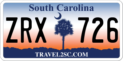 SC license plate ZRX726