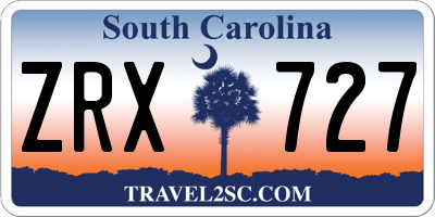 SC license plate ZRX727