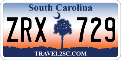SC license plate ZRX729