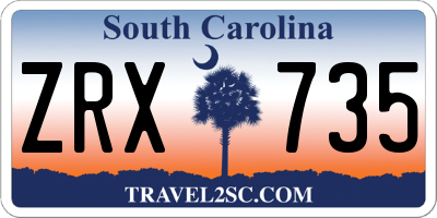 SC license plate ZRX735