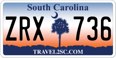 SC license plate ZRX736