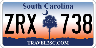 SC license plate ZRX738