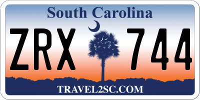 SC license plate ZRX744