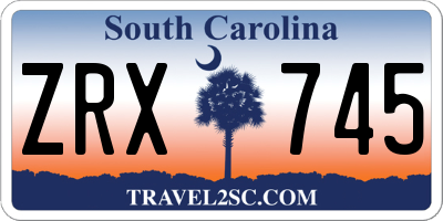 SC license plate ZRX745