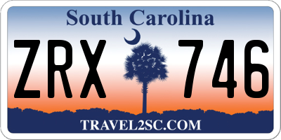 SC license plate ZRX746