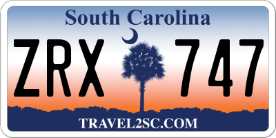 SC license plate ZRX747