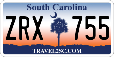 SC license plate ZRX755