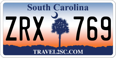 SC license plate ZRX769