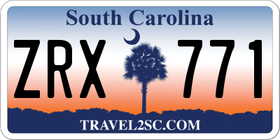SC license plate ZRX771