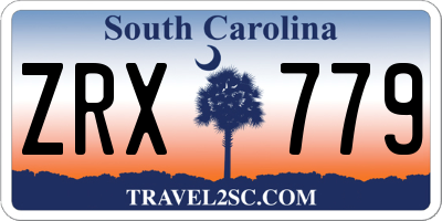 SC license plate ZRX779