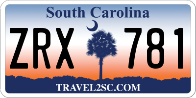 SC license plate ZRX781