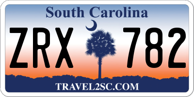 SC license plate ZRX782