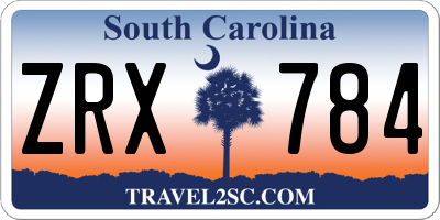 SC license plate ZRX784
