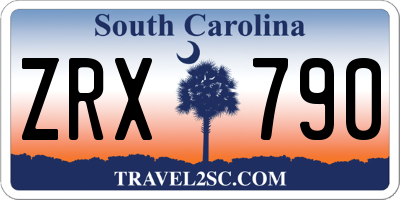 SC license plate ZRX790
