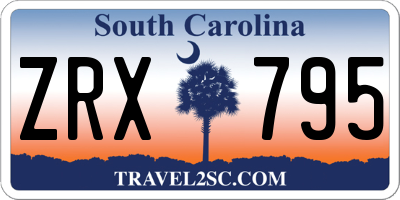 SC license plate ZRX795