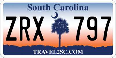 SC license plate ZRX797