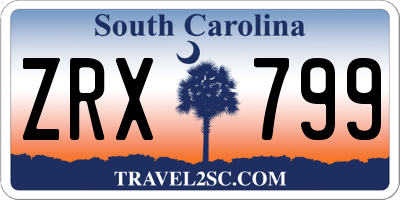 SC license plate ZRX799