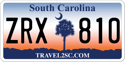 SC license plate ZRX810