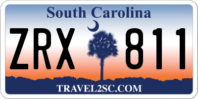 SC license plate ZRX811