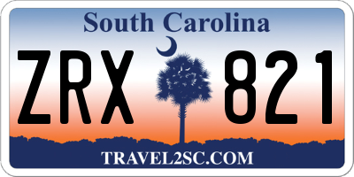 SC license plate ZRX821