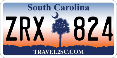SC license plate ZRX824