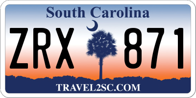 SC license plate ZRX871