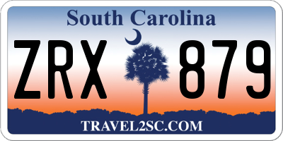 SC license plate ZRX879