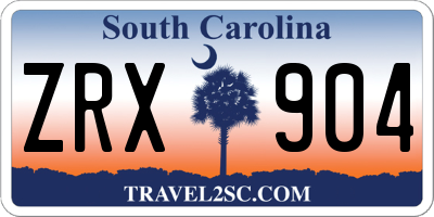 SC license plate ZRX904