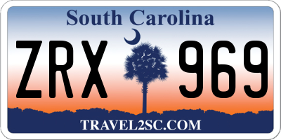SC license plate ZRX969