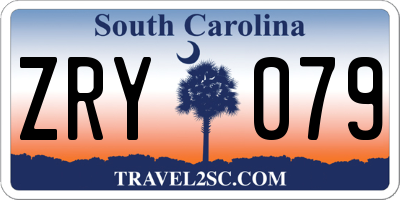 SC license plate ZRY079