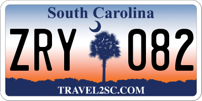 SC license plate ZRY082