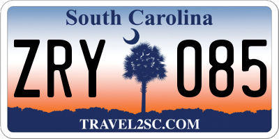 SC license plate ZRY085
