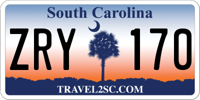 SC license plate ZRY170